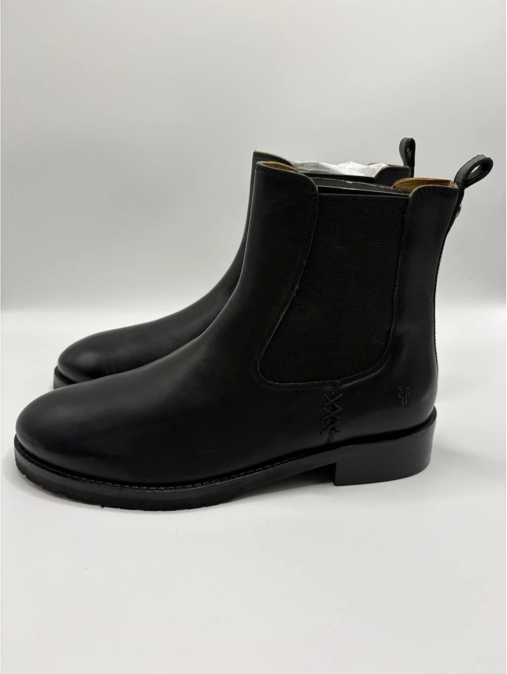 Frye Melissa Double Sole Chelsea Boots Women’s Size 9 Black Leather